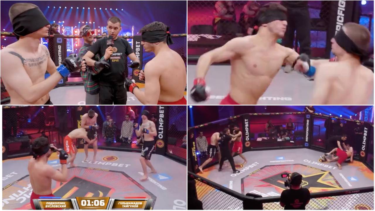 Craziest MMA fight ever? Blindfolded scrap is absolutely brutal