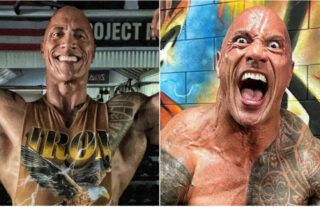 Dwayne 'The Rock' Johnson looks massive after two workouts in one day