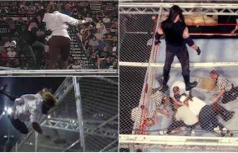 The Undertaker throws Mankind off Hell in a Cell: 24-year anniversary