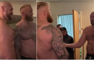Tyson Fury vs Hafthor Bjornsson: When the giants compared physiques