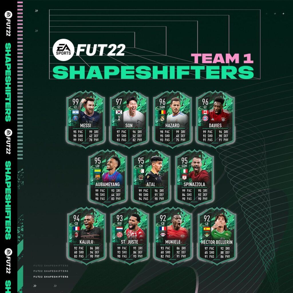 FIFA 22 FUT Shapeshifters squad