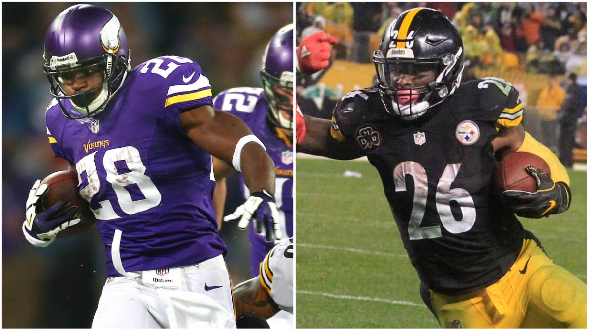 Former NFL running backs Adrian Peterson and Le'Veon Bell