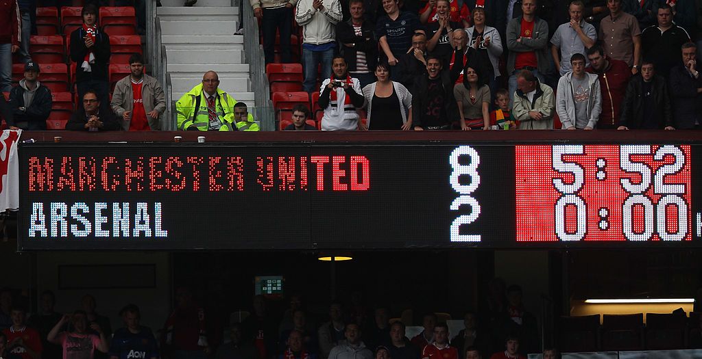 Manchester United's 8-2 thrashing of Arsenal at Old Trafford
