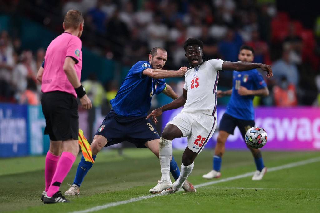 Giorgio Chiellini showed no remorse when reliving his infamous foul on Bukayo Saka in the Euro 2020 final between Italy and England.
