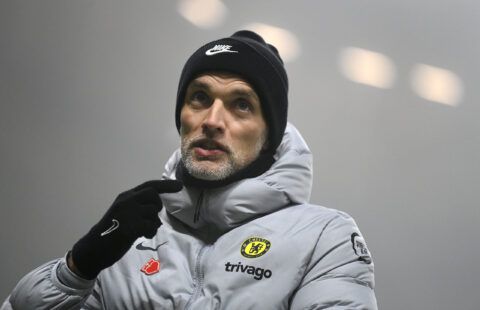 Chelsea manager Thomas Tuchel in charge of a Premier League game