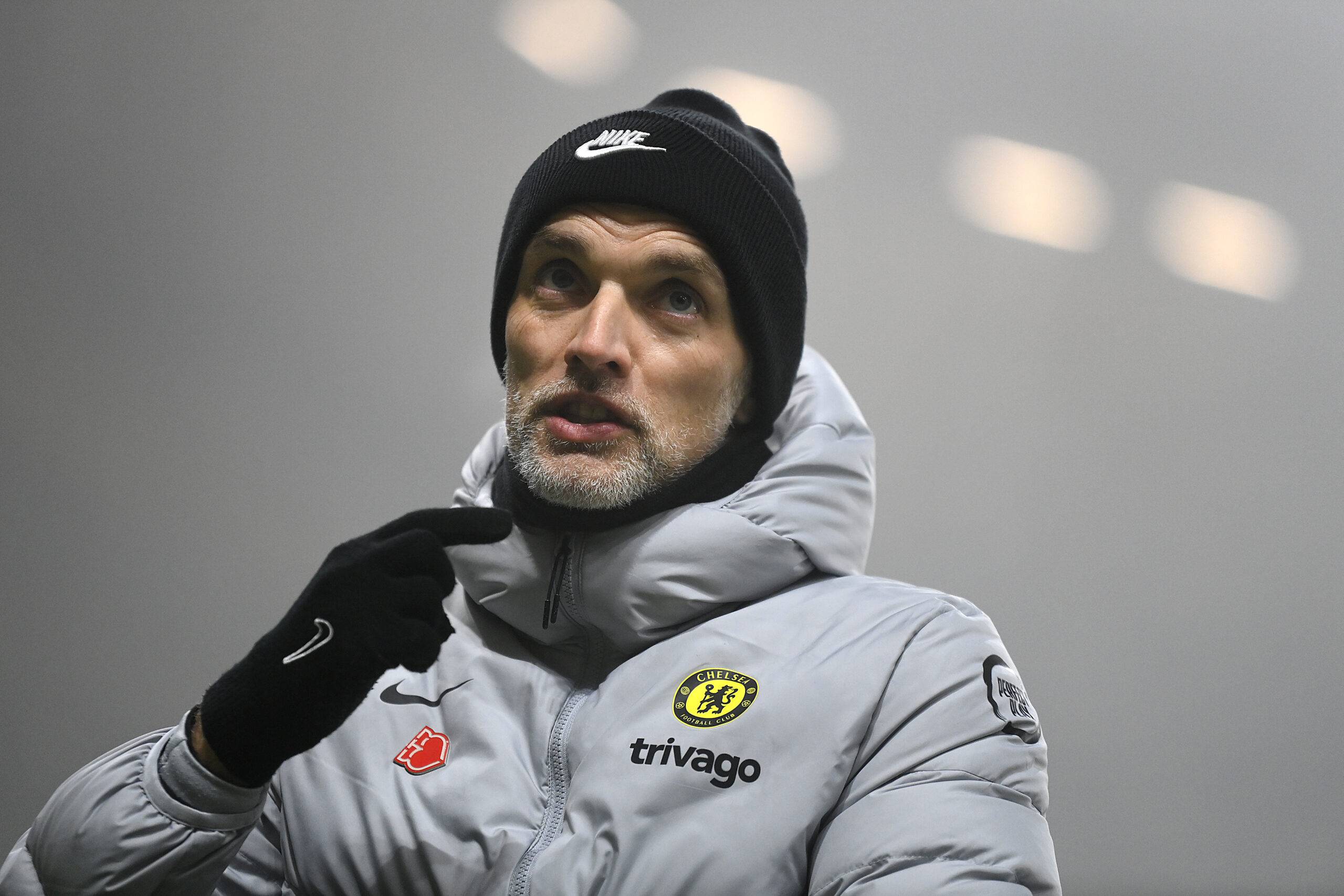 Chelsea manager Thomas Tuchel in charge of a Premier League game