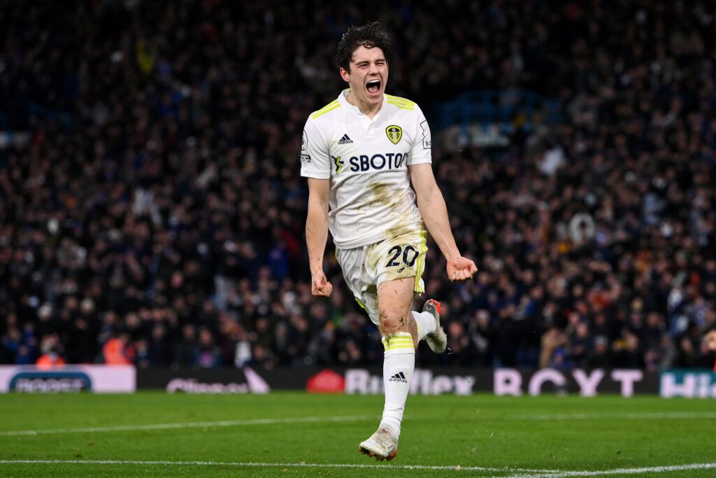 James celebrates for Leeds United