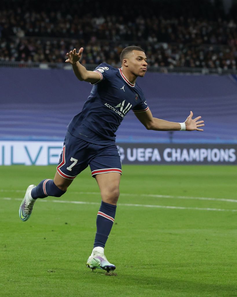 Kylian Mbappe in action with PSG