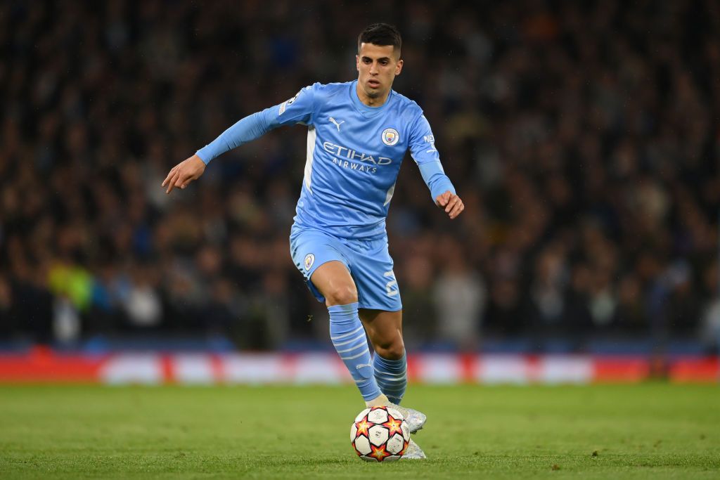 Joao Cancelo in action with Manchester City