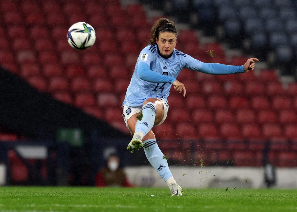 Alexia Putellas of Spain controls the ball 