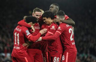 Liverpool squad celebrate
