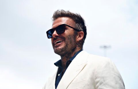 Beckham shows off his style.