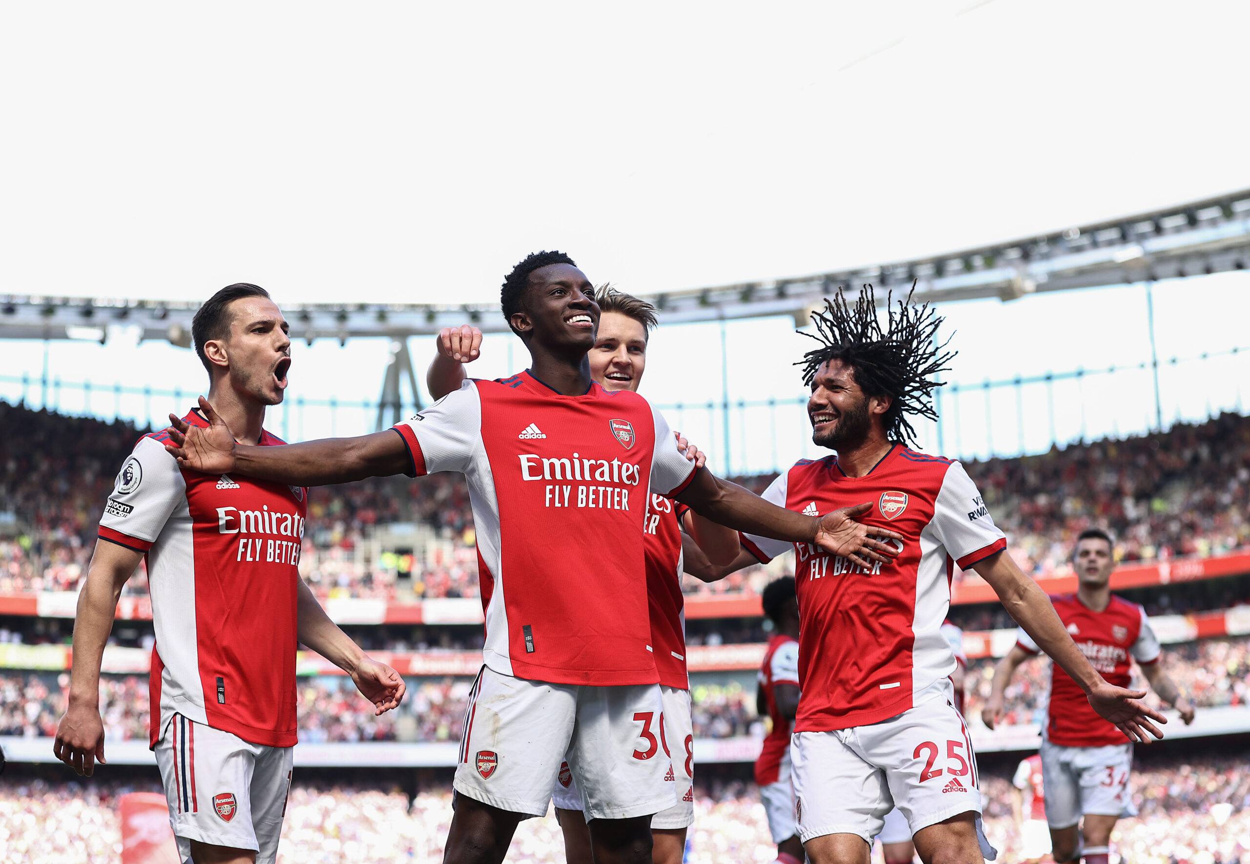 Arsenal team celebrate