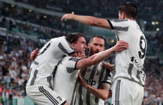 Juventus team celebrates