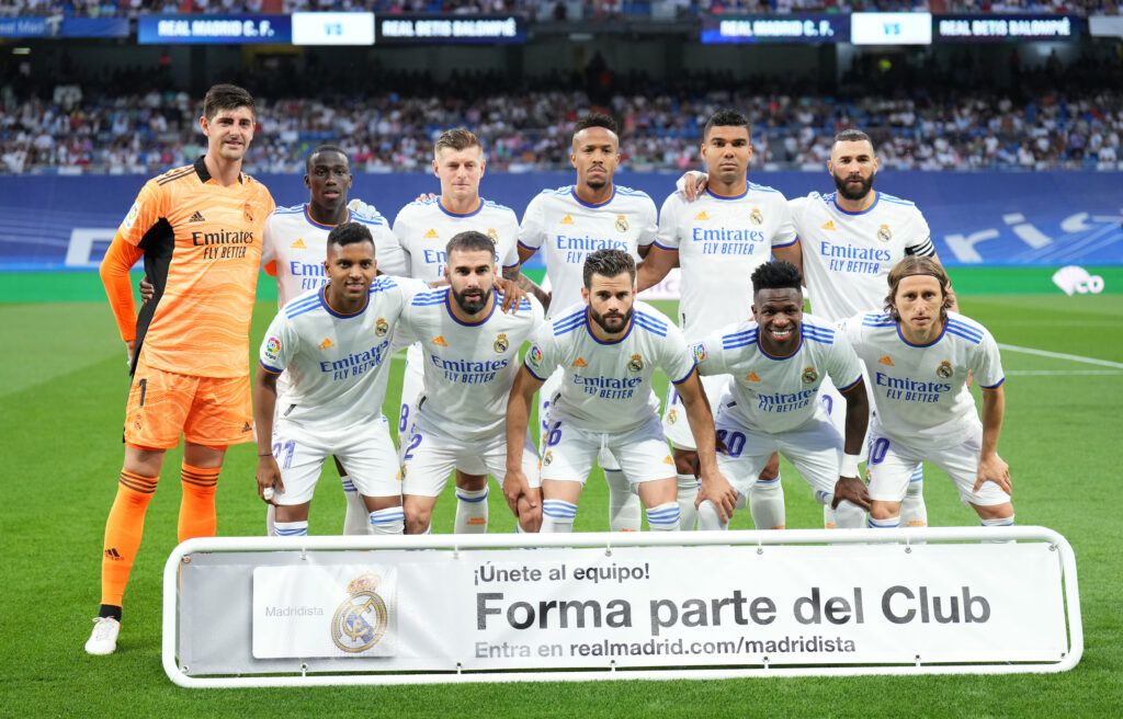 Real Madrid players pose for a team photo