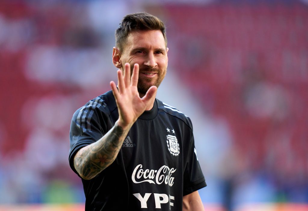 Lionel Messi after scoring five goals for Argentina vs Estonia