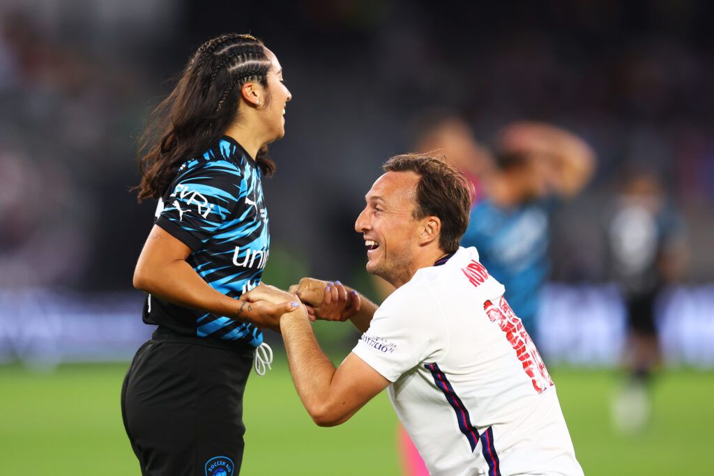 Mark Noble with Chelcee Grimes