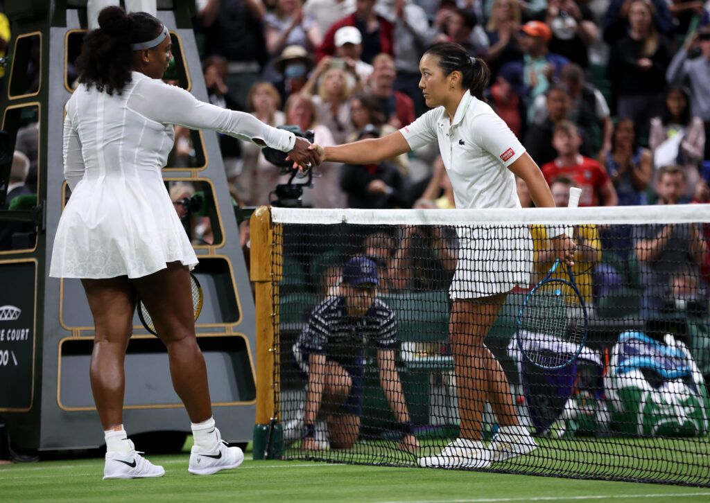 Serena Williams and Harmony Tan at Wimbledon