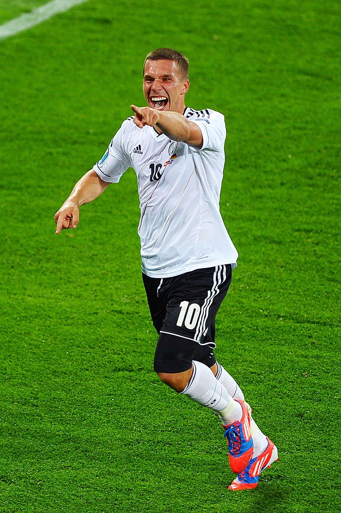 Lukas Podolski with Germany