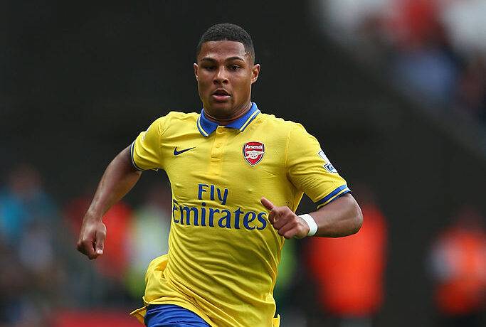 Serge Gnabry in action for Arsenal in 2013