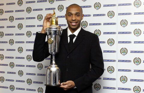 Thierry Henry features in the XI with the most Team of the Year appearances in Premier League history.