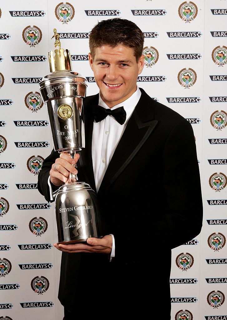Steven Gerrard features in the XI with the most Team of the Year appearances in Premier League history.
