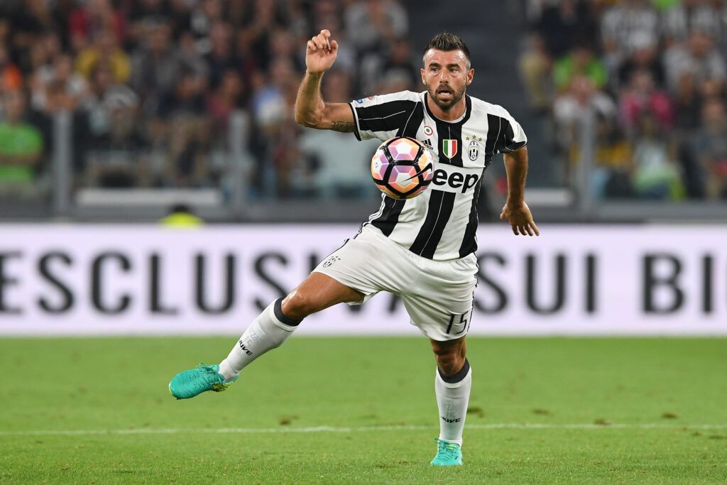Barzagli in action for Juventus in their Coppa Italia-winning season