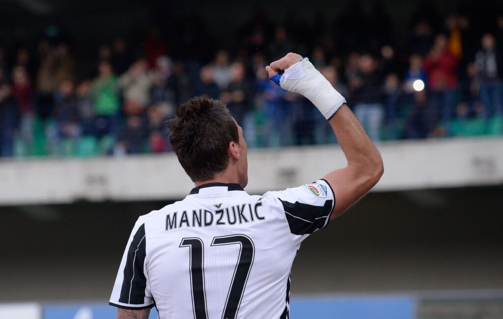 Mandzukic celebrates a goal for Juventus