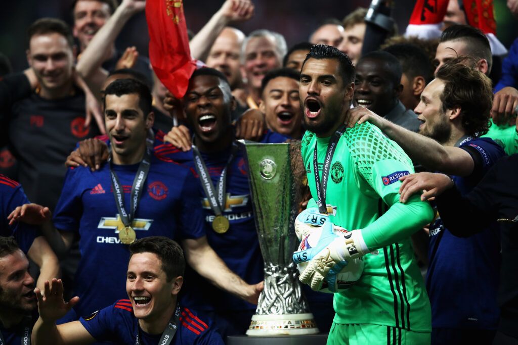 Romero celebrates Europa League win