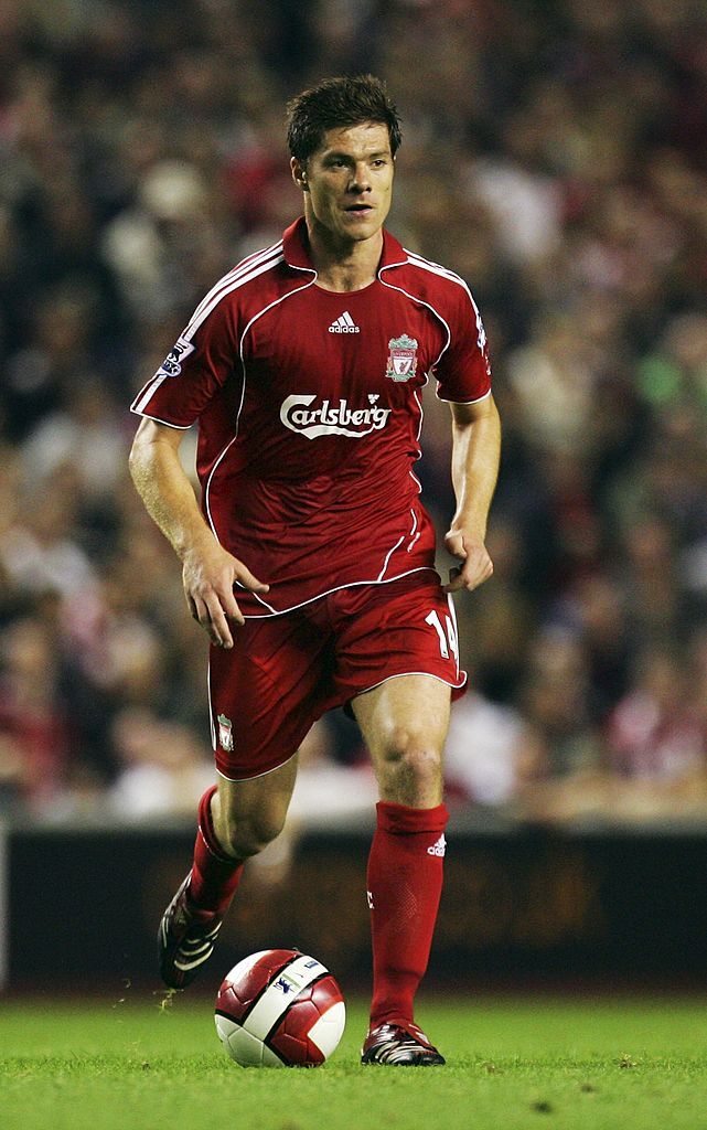 Xabi Alonso in action for Liverpool