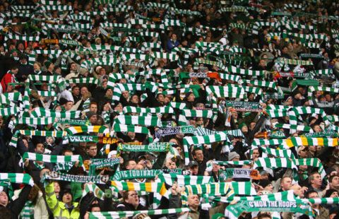 Celtic fans singing
