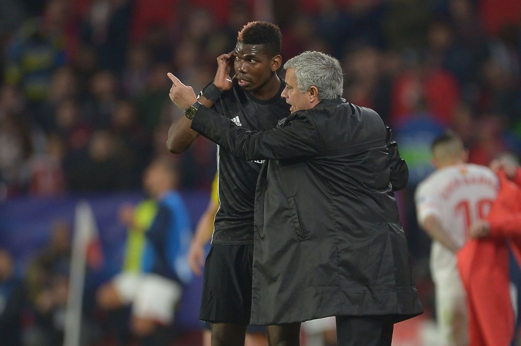 Paul Pogba and Jose Mourinho clashed in Man United training in 2018