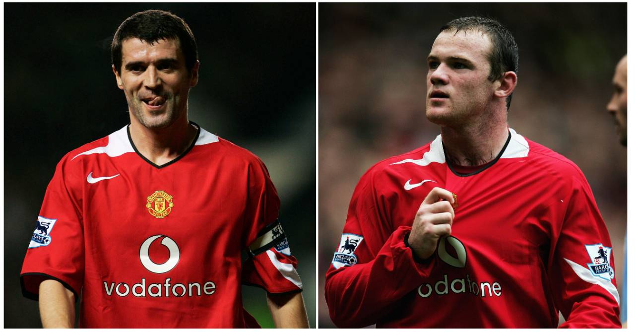 Keane and Rooney Man Utd