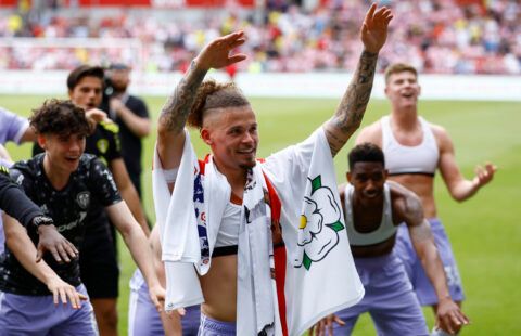 Leeds United star Kalvin Phillips celebrates
