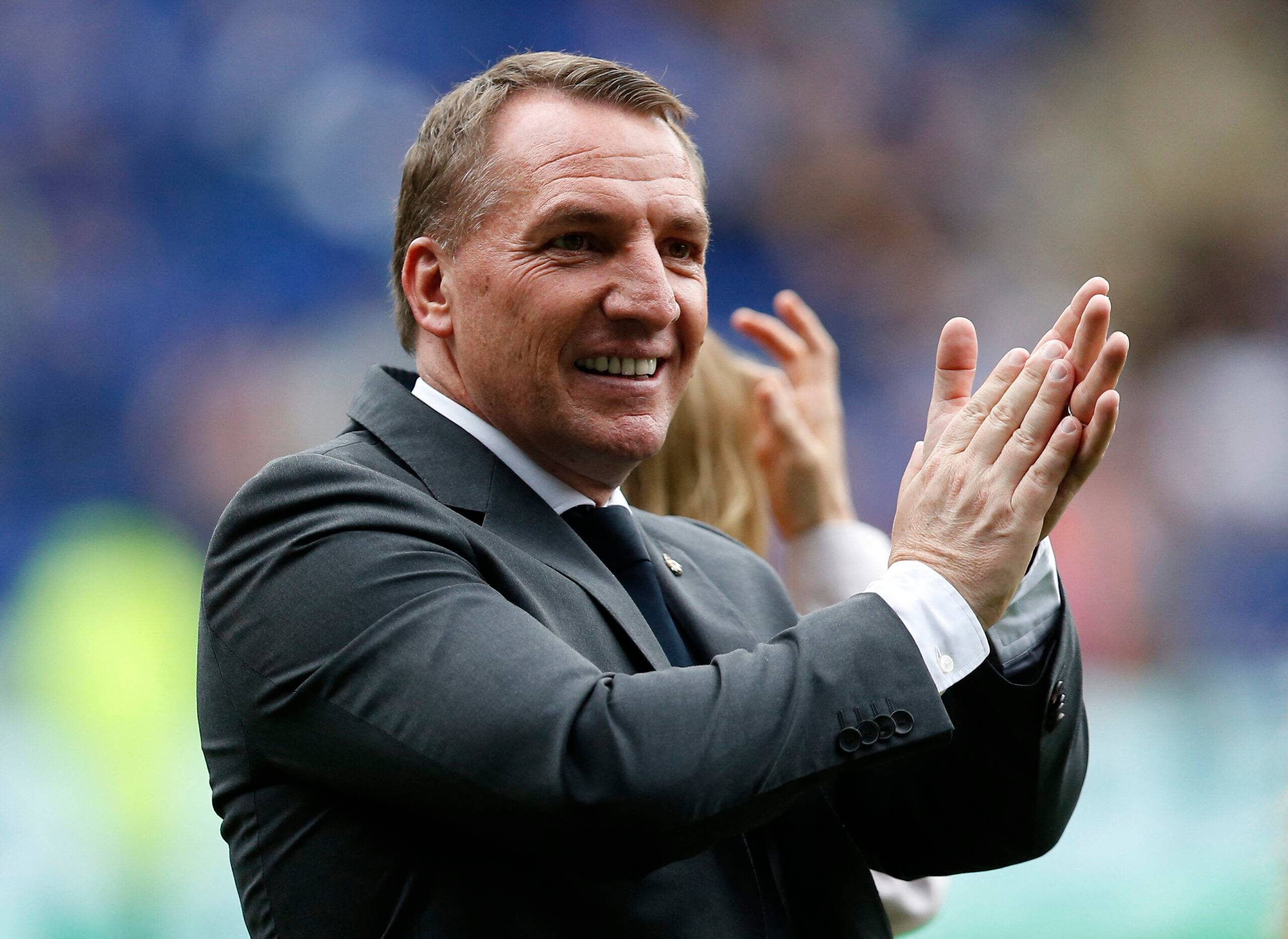 Brendan Rodgers taking charge of a Premier League game for Leicester City