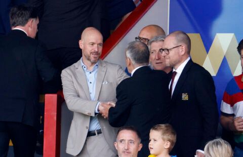 Man Utd manager Erik ten Hag shakes hands