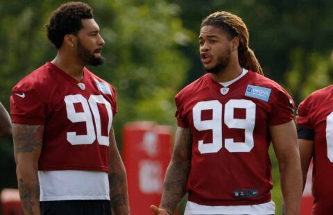 Montez Sweat and Chase Young of the Washington Commanders