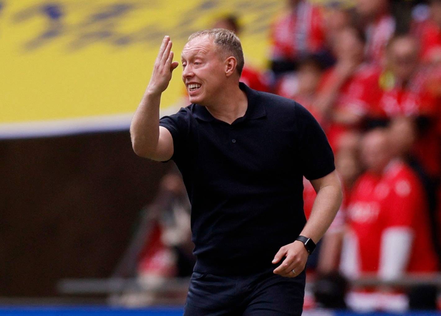 Steve Cooper taking charge of Nottingham Forest in the Championship play-off final
