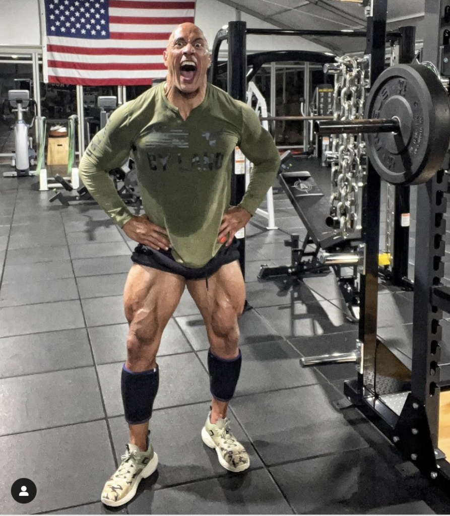 Dwayne 'The Rock' Johnson doesn't miss leg day as new photo shows
