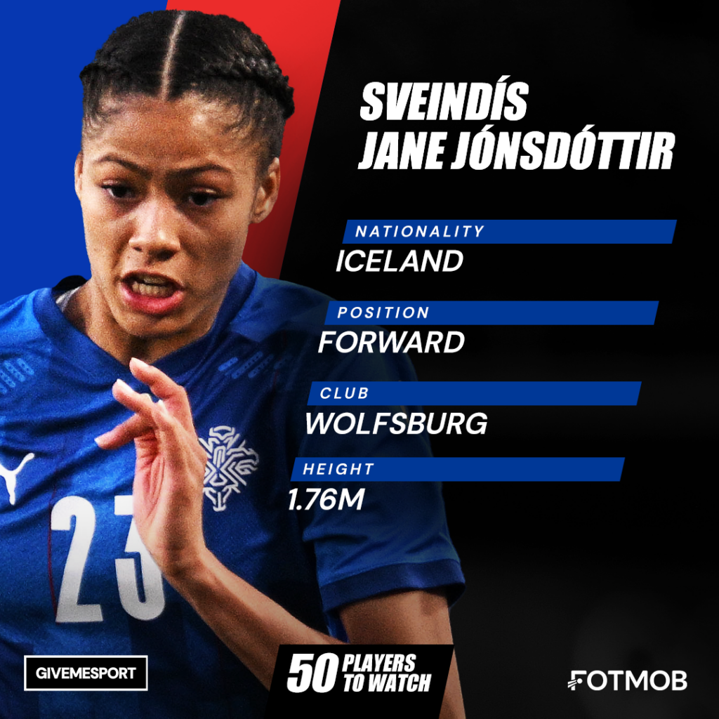 Iceland player Sveindís Jane Jónsdóttir