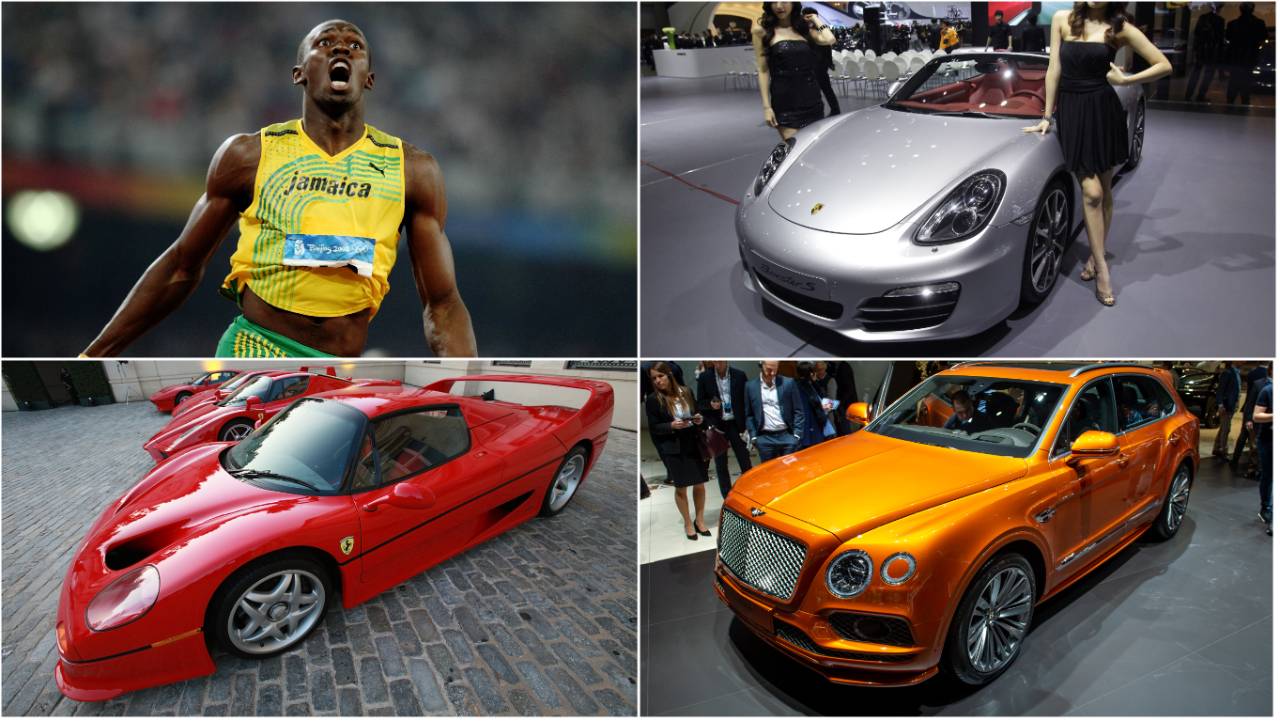 Usain Bolt 100m vs Sports Cars