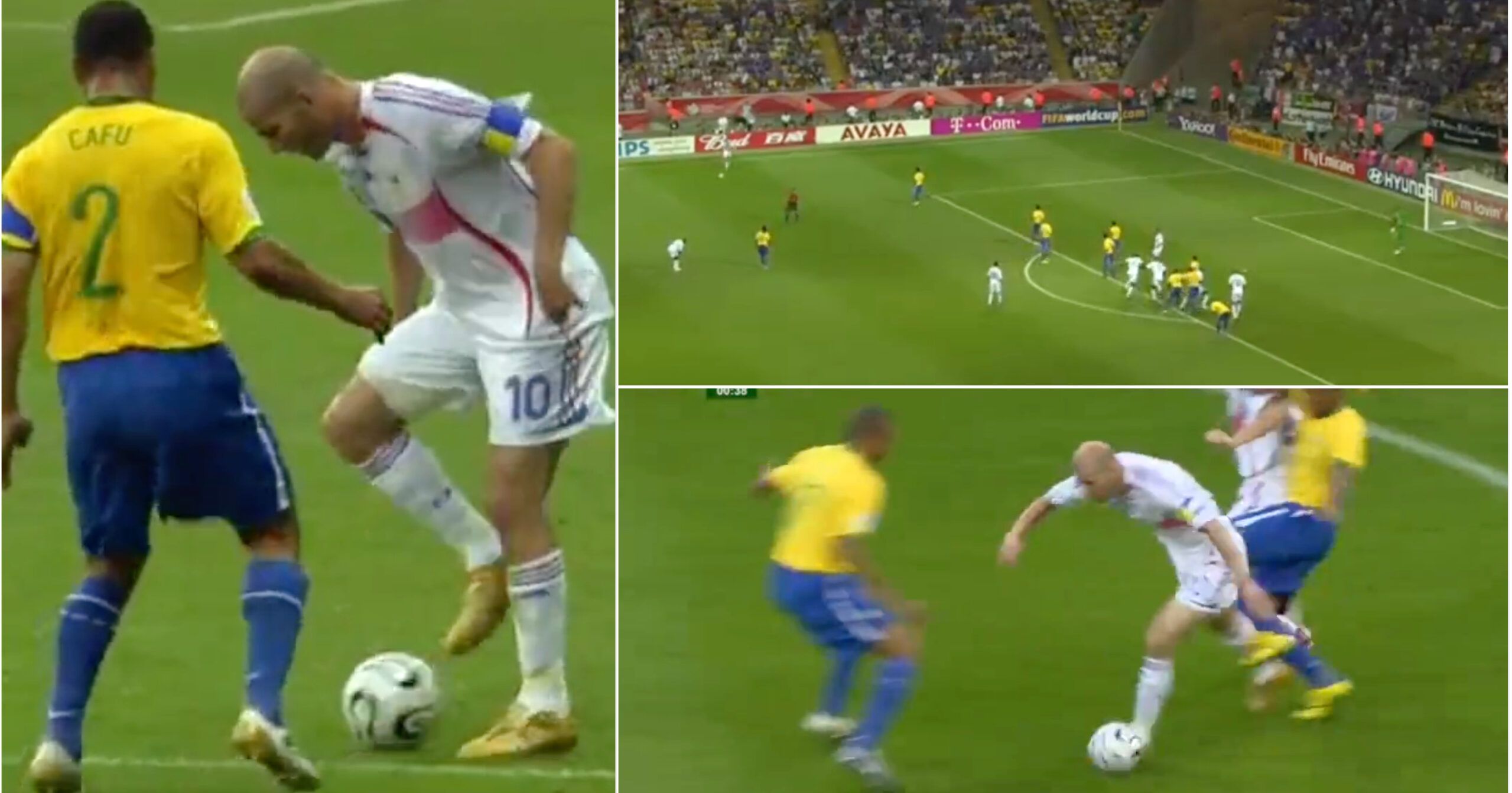 Zinedine Zidane revelou que se machucou em uma partida de 2006 entre França e Brasil