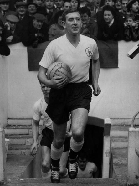 Blanchflower leads out Tottenham.