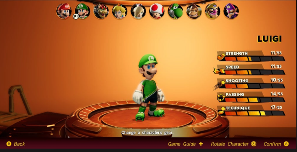 Luigi in Mario Battle Strikers