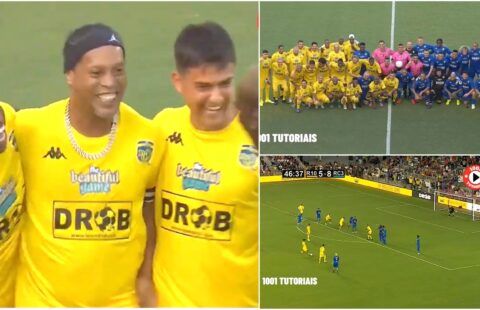 Team Ronaldinho and Team Roberto Carlos go head-to-head and it was an absolute goal-fest