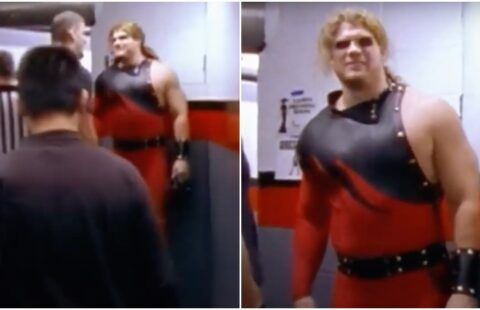 Kane unmasked: Rare footage of WWE legend backstage