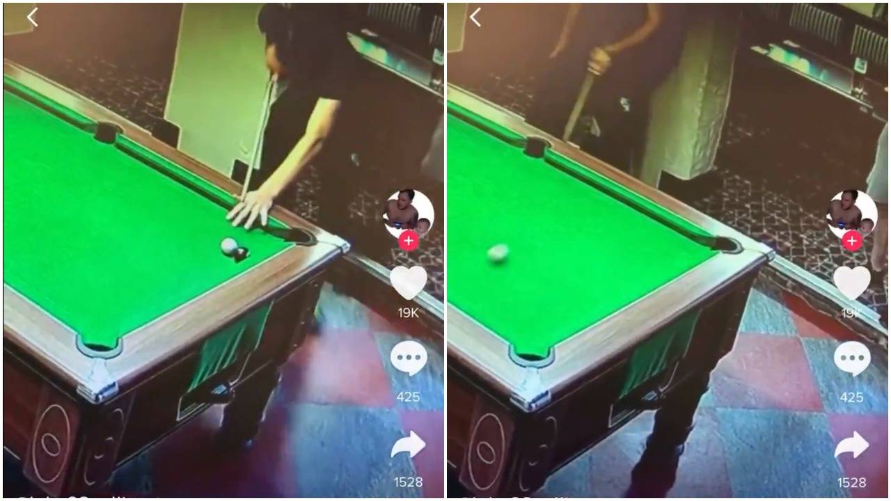 Craziest pool shot ever? People left stunned by black ball winner