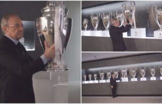 Florentino Perez Champions League trophy