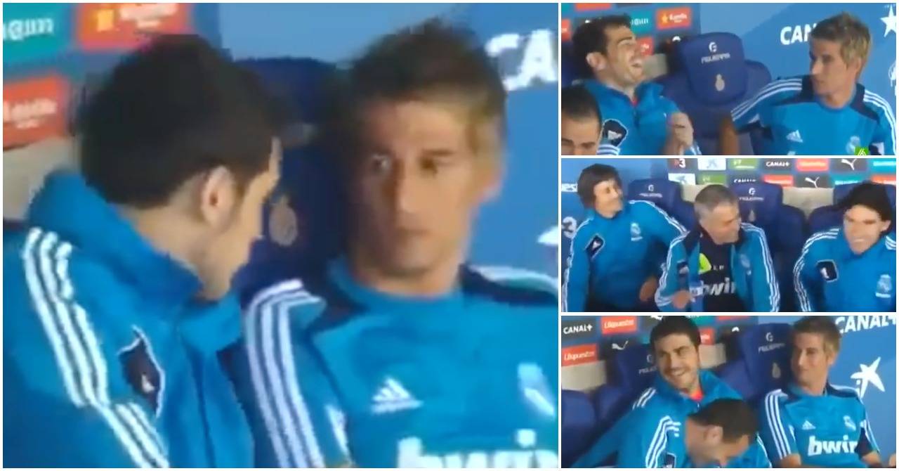 Casillas Coentrao Real Madrid bench