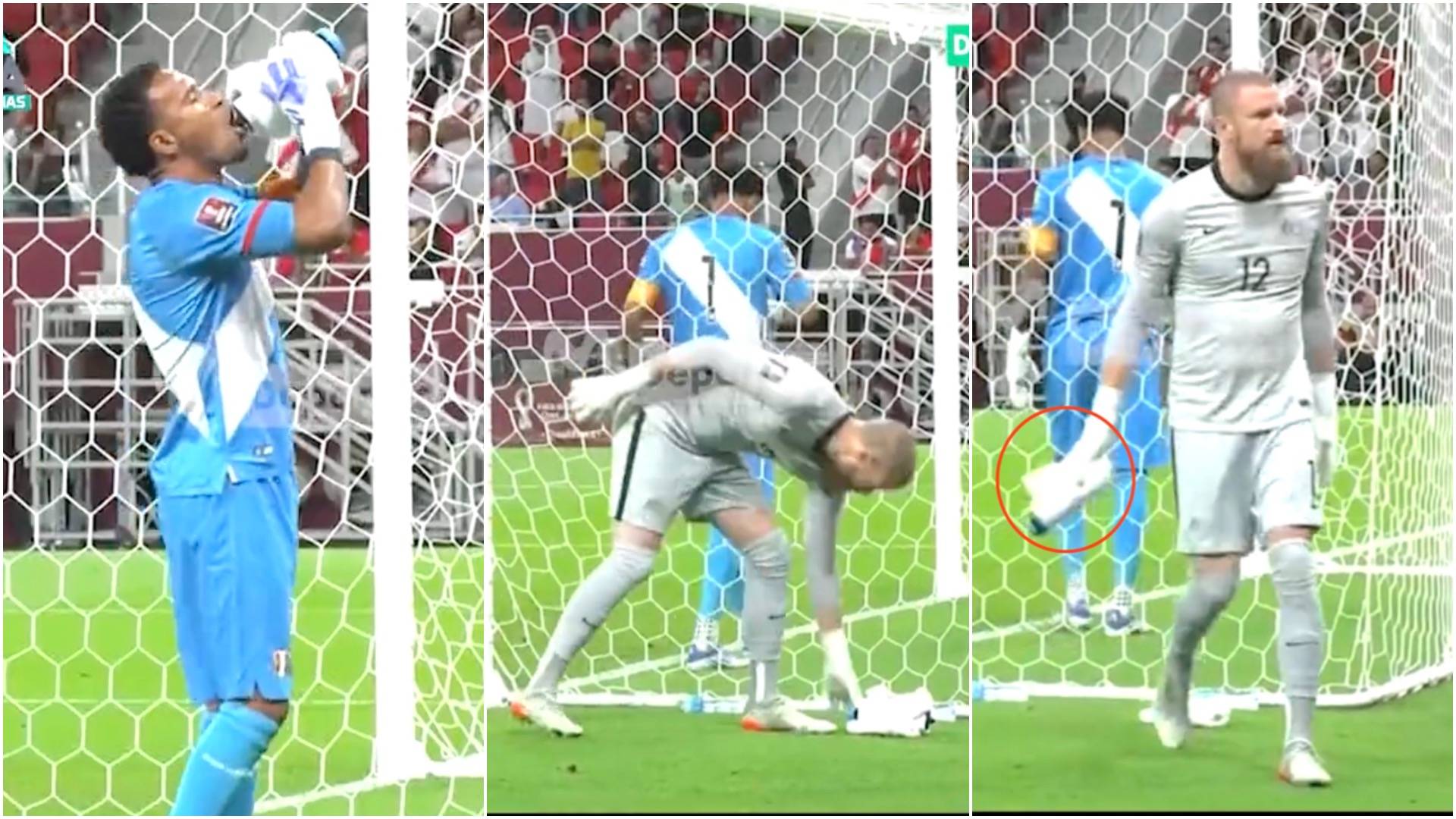 New footage emerges of Australia goalkeeper’s elite s**thousery with Peru GK’s water bottle